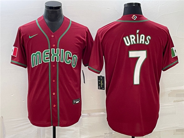 Men's Mexico Baseball Custom Red World Baseball Classic Stitched Jersey